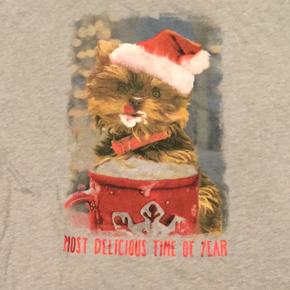 Abercrombie Kids Christmas holiday pajama top, size 13/14. - Picture 2 of 3